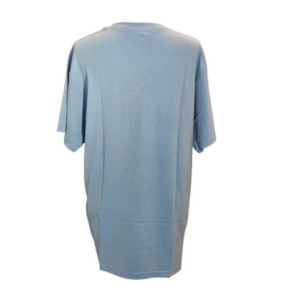 Delta Pro Weight Cat Face Graphic T-Shirt Sky Blue Women size L NWT - Picture 4 of 11